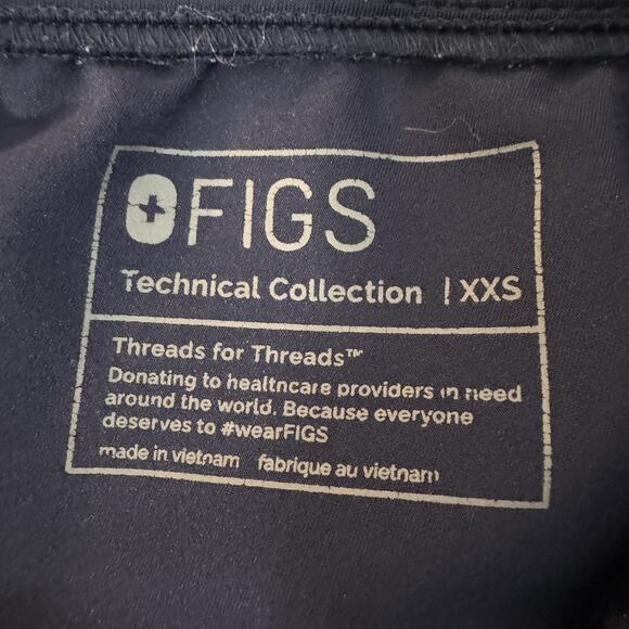 FIGS Zamora 2.0 Jogger Scrub Pants Sz XXS Navy Blue W18SW2005 - Picture 5 of 11